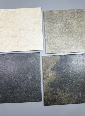 黑色复古仿莱姆石瓷砖400x400餐厅民宿全瓷防滑地砖阳台卫生间砖