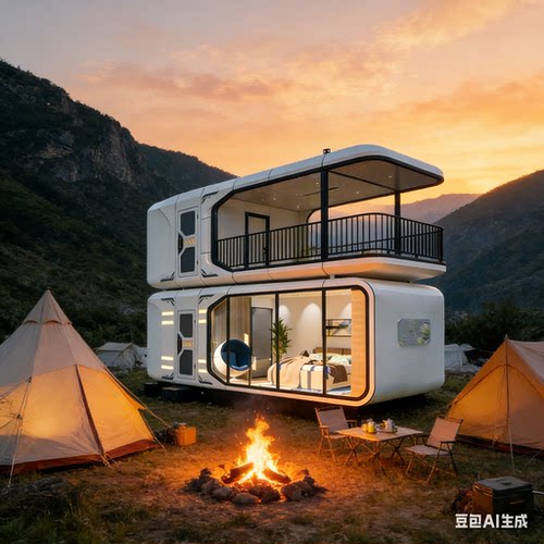 可移动太空舱成品房 全国运输 吊车吊装便捷部署户外露营民宿