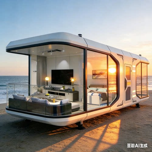 太空舱移动咖啡屋 景区商业街专用 模块化网红餐饮集装箱商铺成品