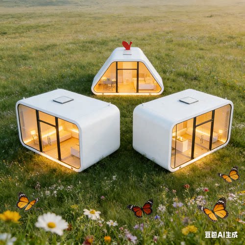 集装箱苹果舱移动房民宿阳光房商铺展厅驿站休息室景区民宿办公室