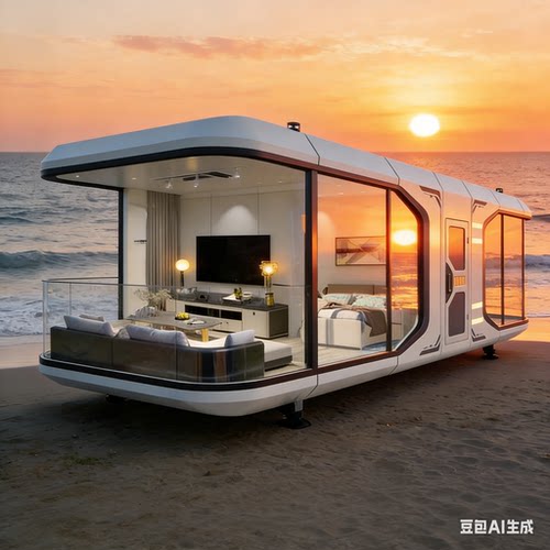 航空铝板太空舱移动房 热镀锌钢框架 防腐防锈户外民宿成品房屋