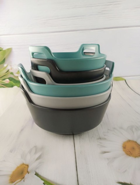 盛丰裕北欧简约风磨砂个性创意造双耳锅沙拉糖水碗仿瓷密胺耐摔