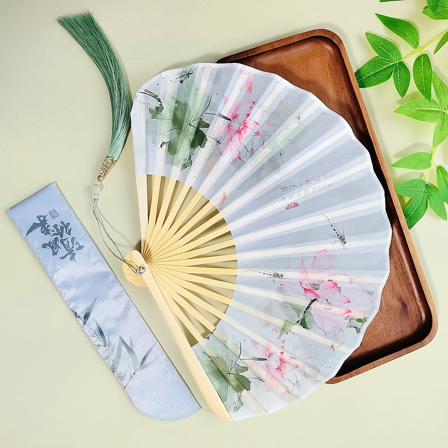 原创古风贝壳扇古典中国风折扇子