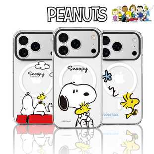 史努比snoopy史塔克全家福动漫漫画插画适用苹果iPhone17promax磁吸手机壳防摔17pro透明保护套16Pro情侣外壳