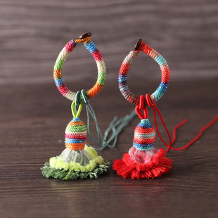 藏式指环扣蕾丝裙流苏挂件星光棉线编织挂绳宋锦挂饰绳包挂文玩绳