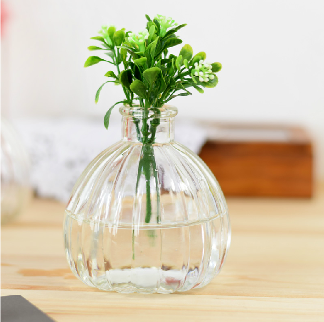 玻璃桌面水培办公室插花小瓶子