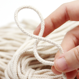 8*12亚麻棉有芯 编织绳包芯硬3mm牛角扣服装服饰装饰辅料手工捆扎