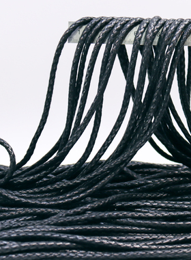 蜡绳 黑色 5mm 上蜡绳子 涤棉 牛角扣材料 服装辅料 捆扎打捆打结