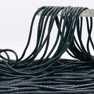 蜡绳 黑色 5mm 上蜡绳子 涤棉 牛角扣材料 服装辅料 捆扎打捆打结