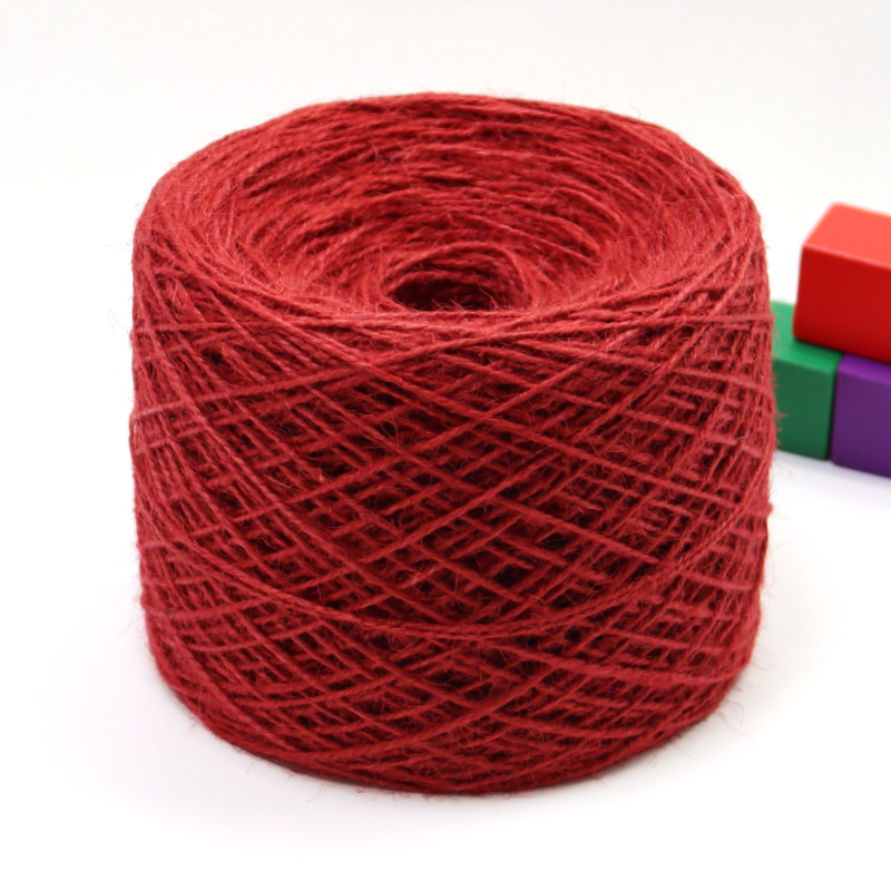 大红色黄麻线绳大卷球花瓶装饰