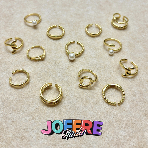JOFFRE默认微瑕金色开口戒指