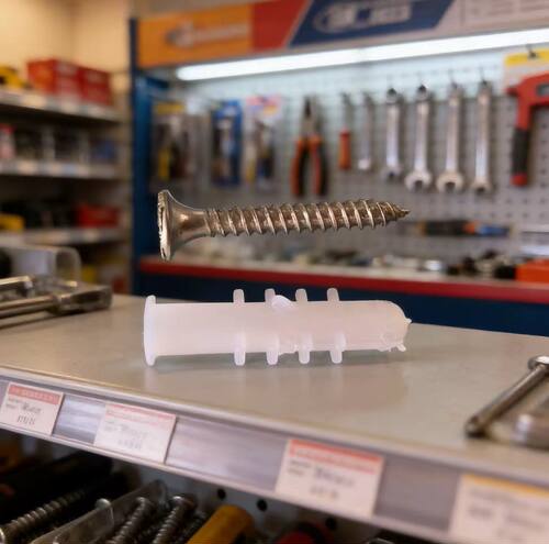 塑料膨胀管带刺胀管胀塞胶塞塑料膨胀螺丝白色带刺