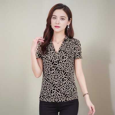 锦依罗常规V领速干修身上衣小衫