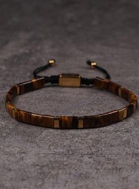 POHIER天然虎眼石美拉德手链