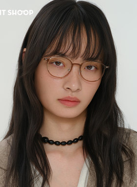 RIGHT SHOOP右店韩国复古圆框素颜俏皮超轻女配镜β钛细边近视镜