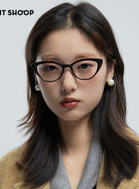 法式猫眼！右店复古摩登猫眼板材立体设计妙龄女款气质近视眼镜架