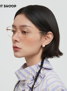 RIGHT SHOOP右店金属钛猫眼显瘦撞色时髦精女小野猫素颜近视眼镜