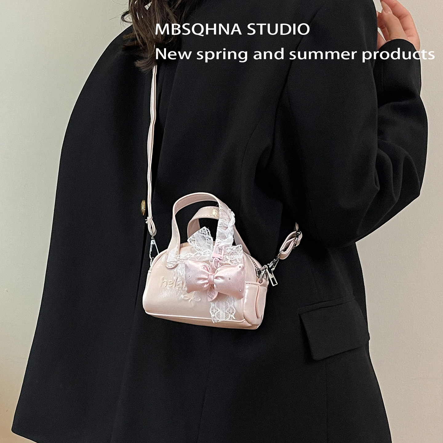 MBSQHNA小众洋气手拎包包女2025新款韩版时尚迷你单肩斜挎口红包