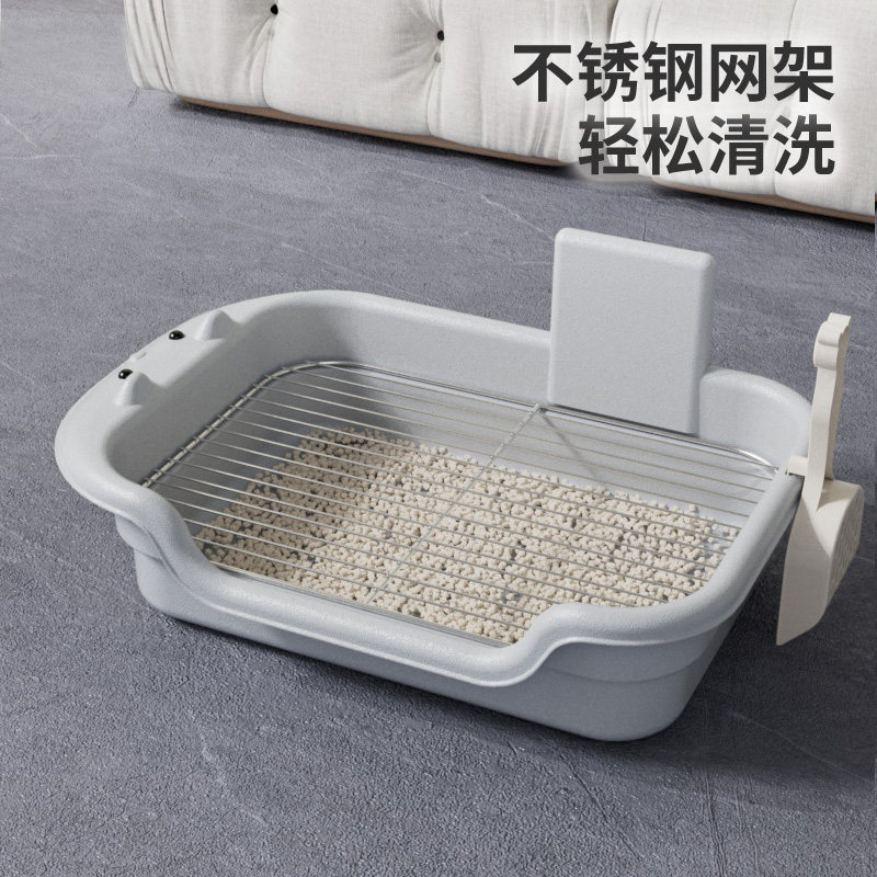 狗狗厕所小型犬专用尿盆防踩屎便盆不锈钢小狗用大小便神器狗厕所