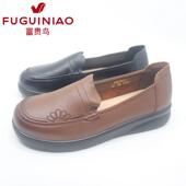 M4SN101C 富贵鸟女鞋 矮跟牛皮真皮女单鞋 妈妈鞋 2024秋季 新款