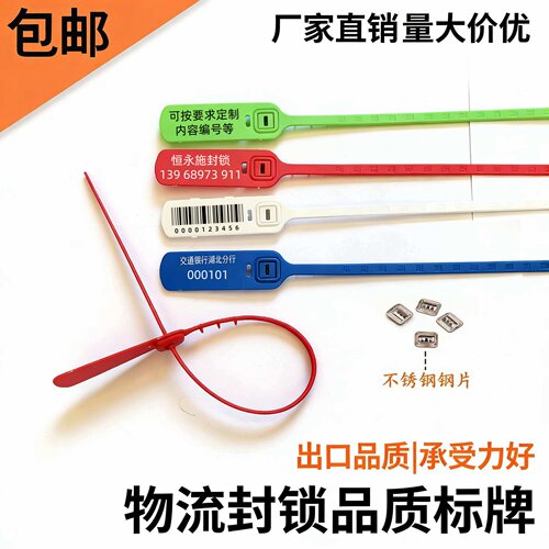 一次性塑料封条物流防盗铅可定制
