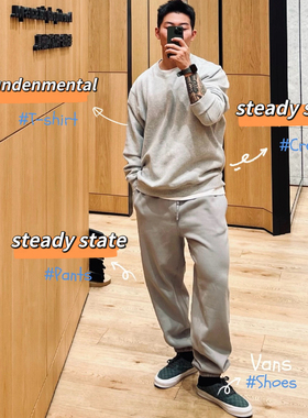 Steady State男士长裤*常规款*拉绒 原Lu面料原工艺 秋冬厚加绒裤