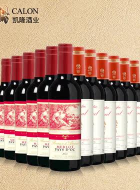 整箱12支 法国原瓶进口 小支装干红葡萄酒红酒 小瓶装375ML*12支