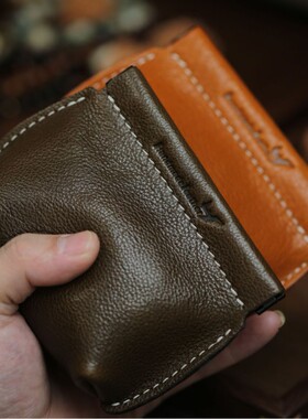 岚屿出品MBOX文玩包植鞣牛皮新款高档自动闭合首饰零钱包