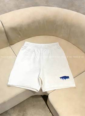 MADEBYWEI 自主巴黎26SS溶解3B印花字母刺绣短裤五分裤 /田岛制