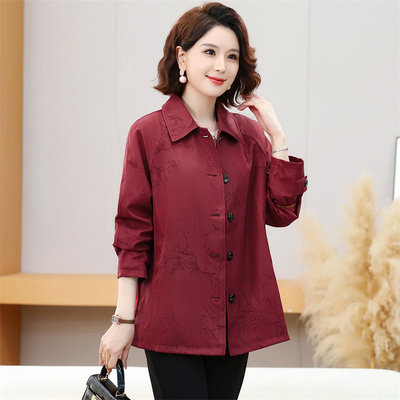 胖妈妈加肥加大码中长款风衣外套