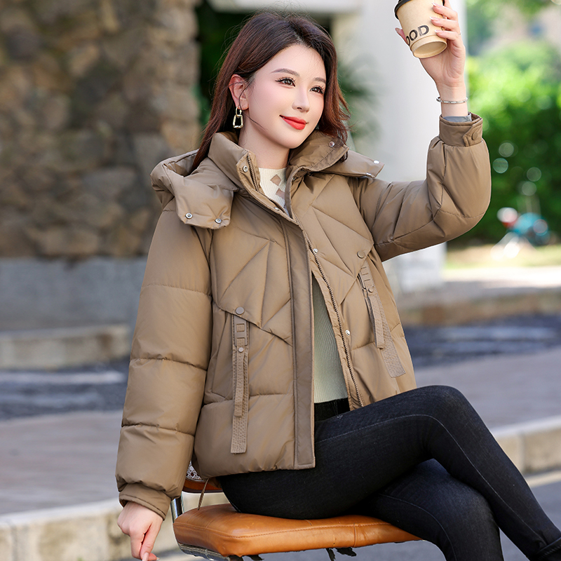 羽绒棉服女短款2025新款冬季加厚保暖棉衣外套上衣小个子女装显瘦