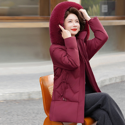 中年妈妈冬装羽绒棉服洋气