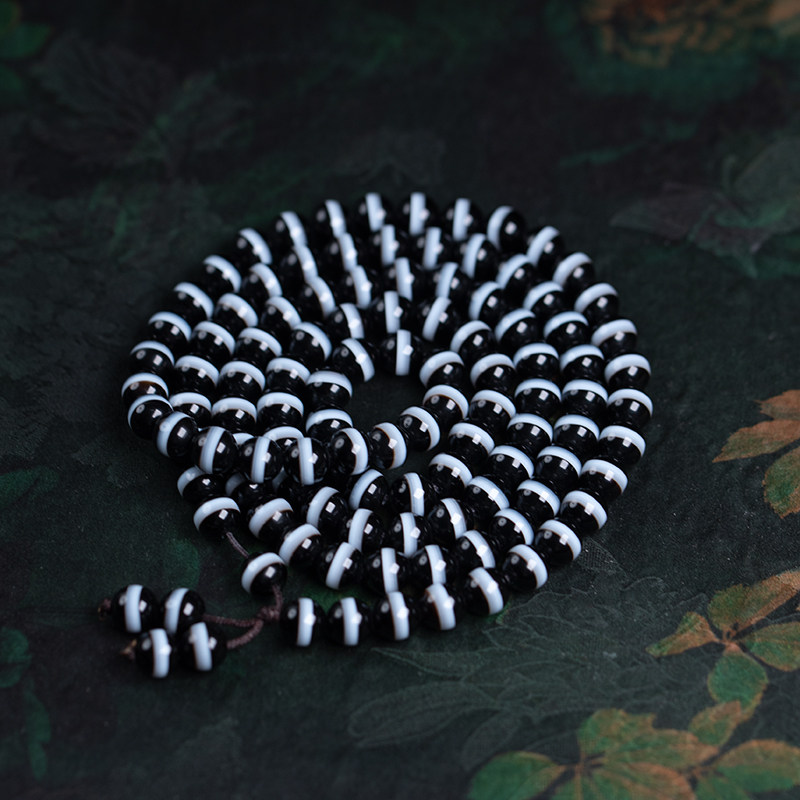 天然原创设计一线药师老型玛瑙水晶宝石切面手串手链手持佛珠108