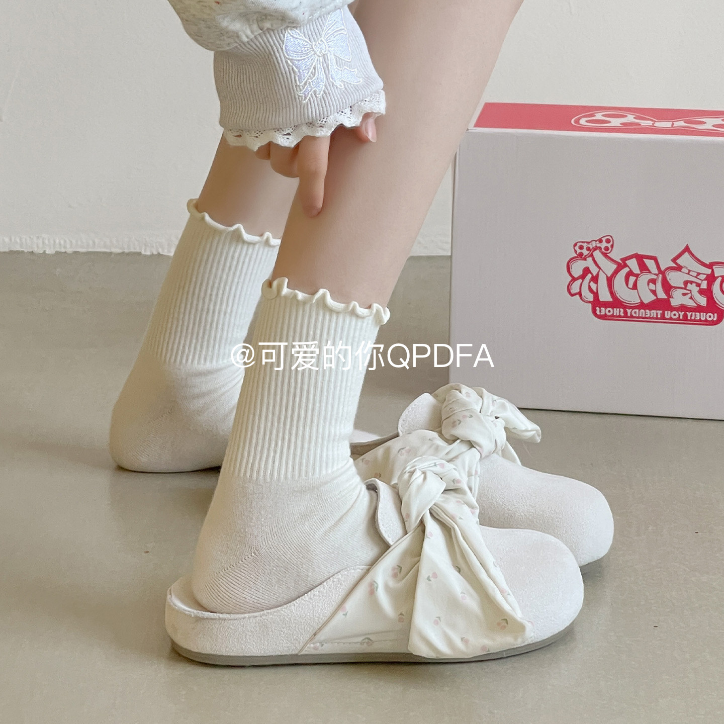 可爱的你早春勃肯鞋半拖鞋女外穿2026新款懒人一脚蹬蝴蝶结包头鞋