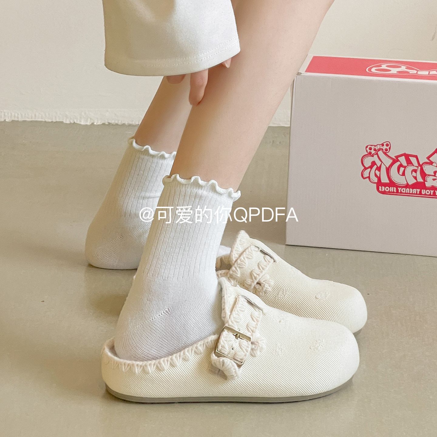 可爱的你超火一脚蹬勃肯鞋2026新款春季穆勒半拖鞋女外穿包头拖鞋