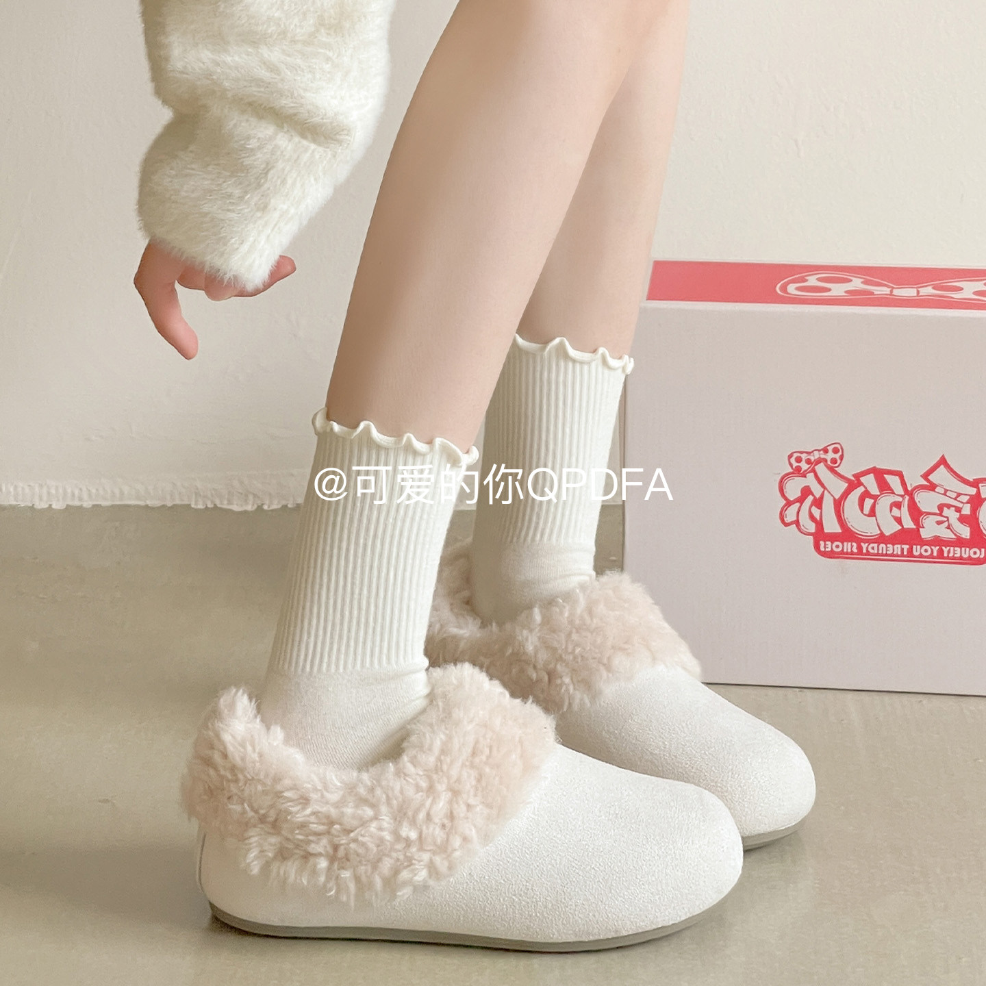 可爱的你复古勃肯鞋子女2025新款冬季毛毛板鞋休闲保暖加绒二棉鞋,女鞋,勃肯鞋/软木鞋,淘宝优惠券,粉丝福利购,淘宝优惠卷