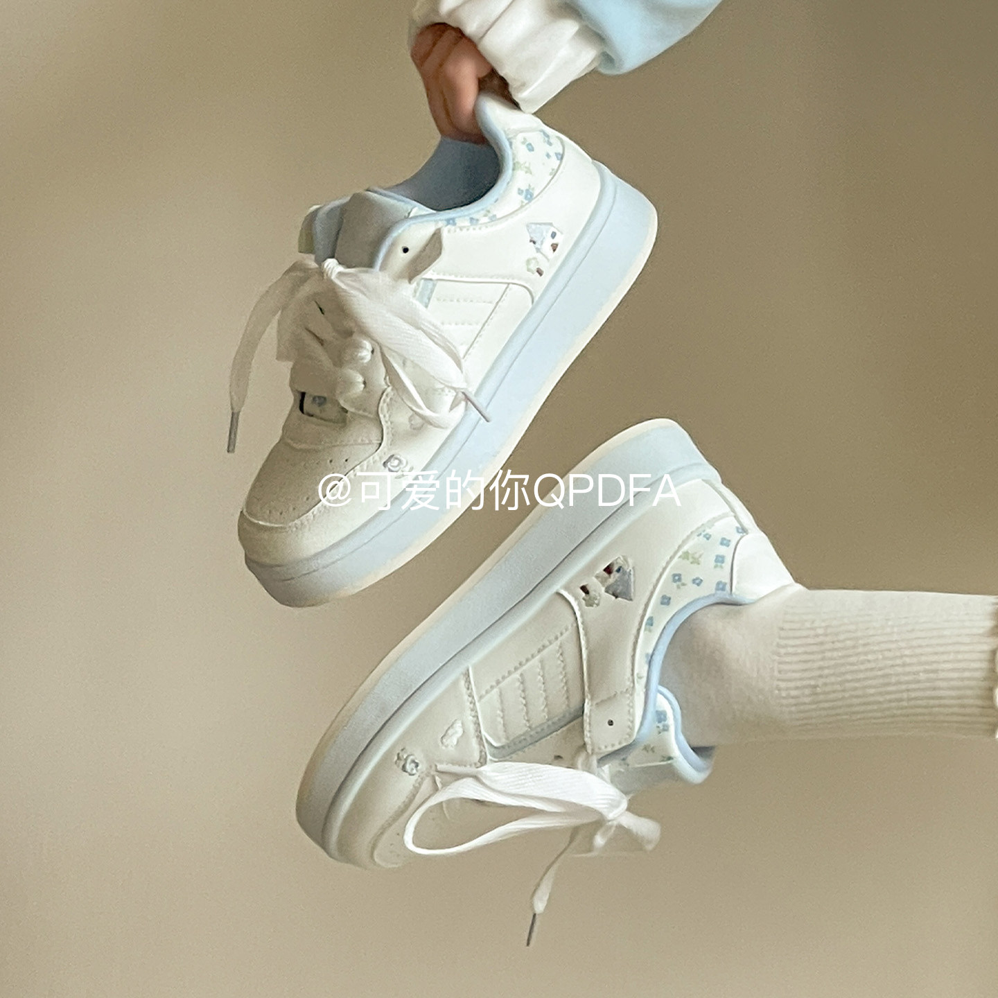 可爱的你 韩系厚底小白鞋女款2026新款春季板鞋ins百搭小众面包鞋,女鞋,休闲板鞋,淘宝优惠券,粉丝福利购,淘宝优惠卷