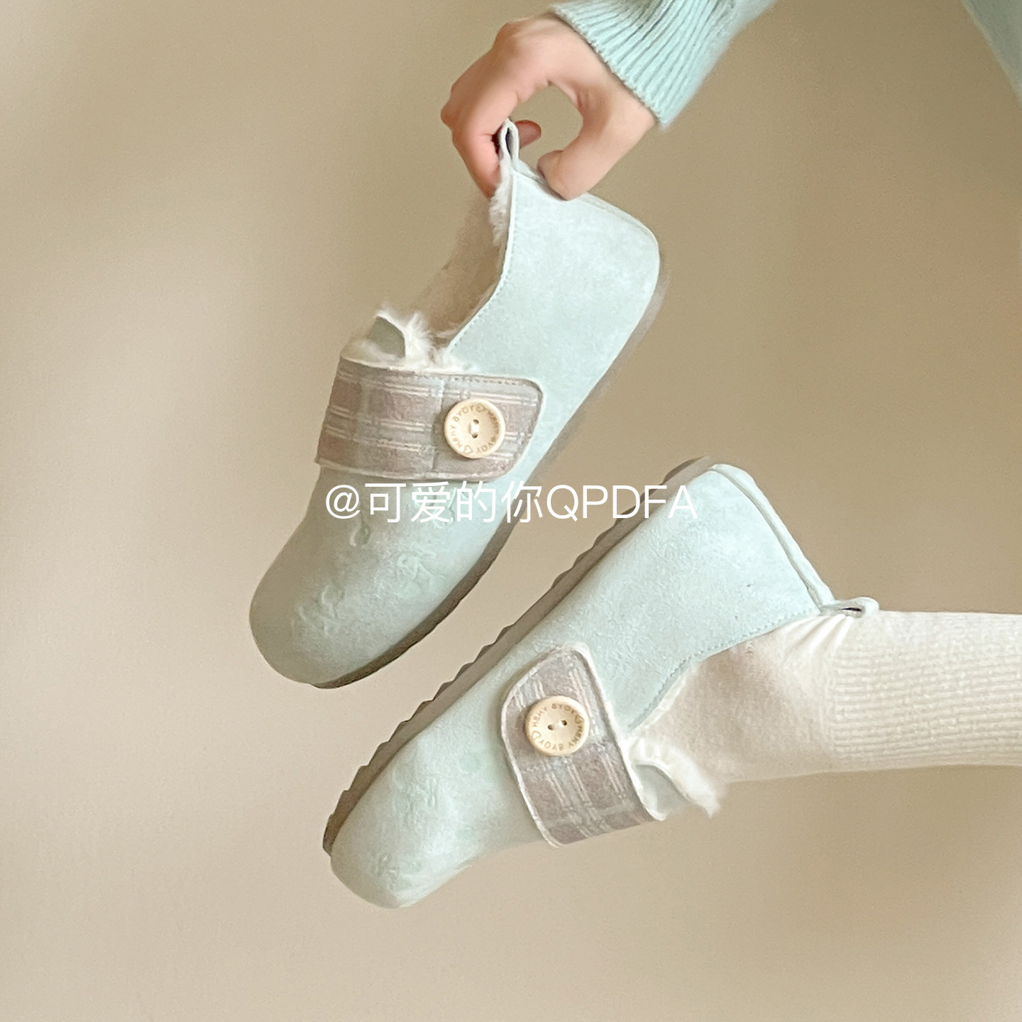 可爱的你保暖加绒勃肯鞋全包女2025新款冬季外穿一脚蹬单鞋休闲鞋,女鞋,时尚休闲鞋,淘宝优惠券,粉丝福利购,淘宝优惠卷