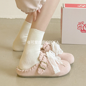 百搭懒人鞋 可爱 子 女外穿春季 2026新款 你超火一脚蹬勃肯鞋 半拖鞋