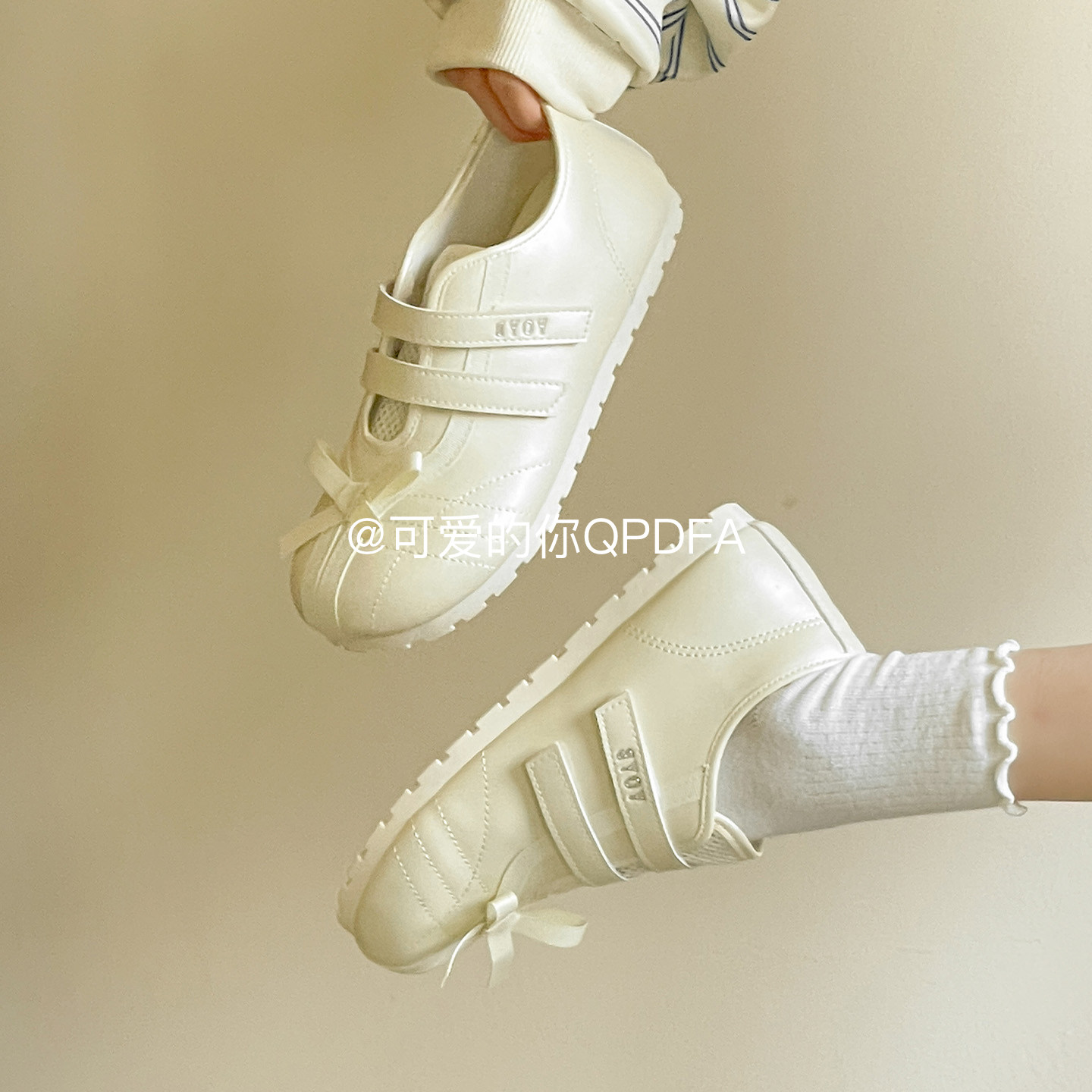 可爱的你魔术贴小众百搭单鞋2026年超火的鞋子配裙子小香风芭蕾鞋,女鞋,深口单鞋,淘宝优惠券,粉丝福利购,淘宝优惠卷