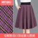 格子半身裙女2023新款 百搭毛呢松紧高腰口袋a字裙中裙秋冬季 裙子