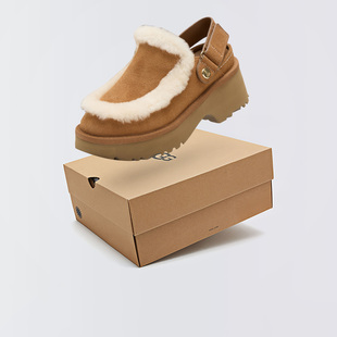 新款 女款 经典 UGG 1173331 Clog秋季 厚底溢毛休闲包头鞋 CHE Esmee