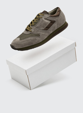 Reproduction Of Found 男款复古薄底休闲拼色运动休闲鞋1800FS