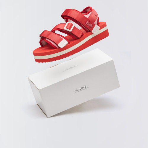 SUICOKE Kisee-Vpo日系撞色可调节魔术贴速干凉鞋 OG-044VPO-RED