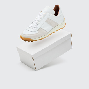 Reproduction Of Found 复古皮革运动休闲德训运动鞋1748SL-WHITE