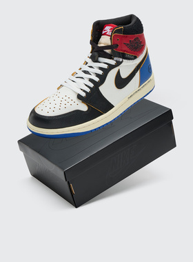 Nike/耐克Union闪电x藤原浩x联名Air Jordan 1男女高帮板鞋休闲鞋
