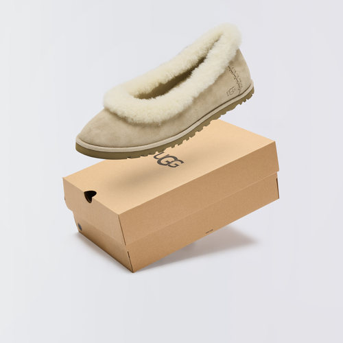 UGG Zora Ballwt Flat 女一脚蹬保暖平底毛毛乐福鞋豆豆鞋1178111