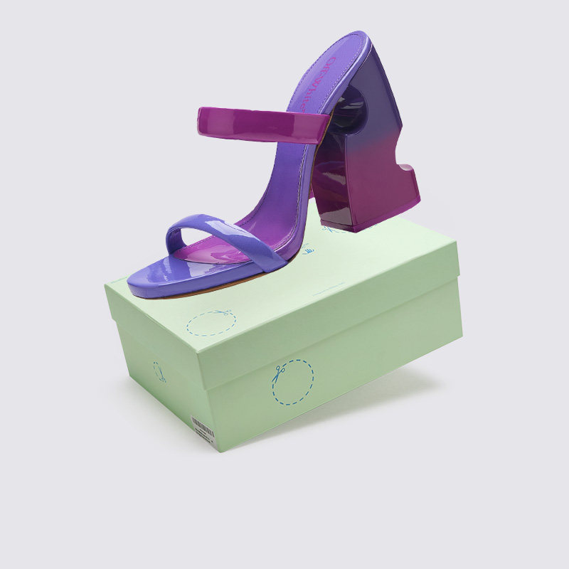 Off-White女子粗高跟露趾陨石鞋跟粉紫穆勒鞋高跟鞋凉拖鞋,女鞋,时装凉鞋,淘宝优惠券,粉丝福利购,淘宝优惠卷