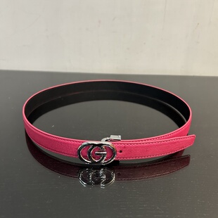 2025新款2.4cm南非鸵鸟皮女士皮带新潮时尚百搭质感高级个性十足