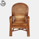 藤椅三件套天然真藤办公椅护腰休闲家用老人高靠背藤椅客厅阳台